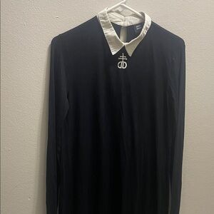 RARE Drop Dead Collared Long Sleeve Dress